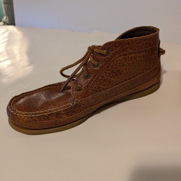 Sperry Original Boat Chukka Tumbled Leather Boots Tan Boots Size 13 - Picture 5 of 13